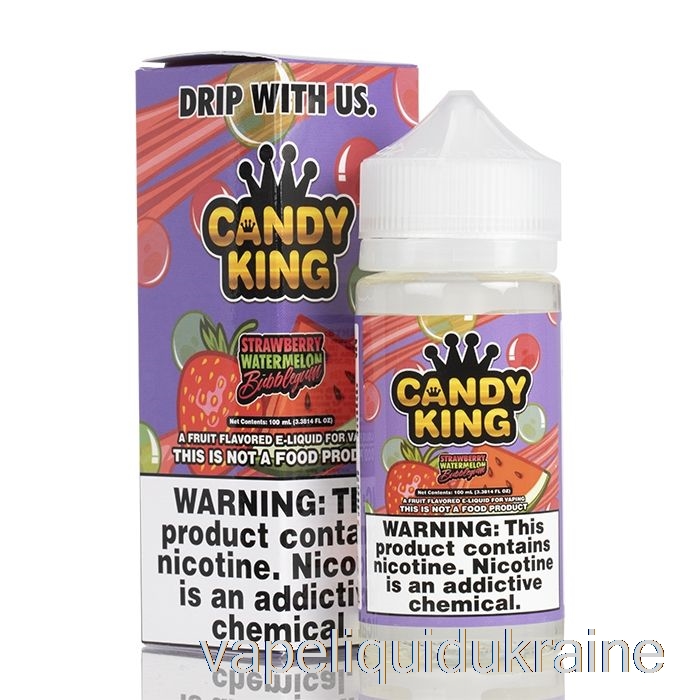 Vape Ukraine Strawberry Watermelon Bubblegum - Candy King - 100mL 0mg